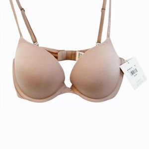 NWT CALVIN KLEIN Women's Nude underwire padded push up Bra
